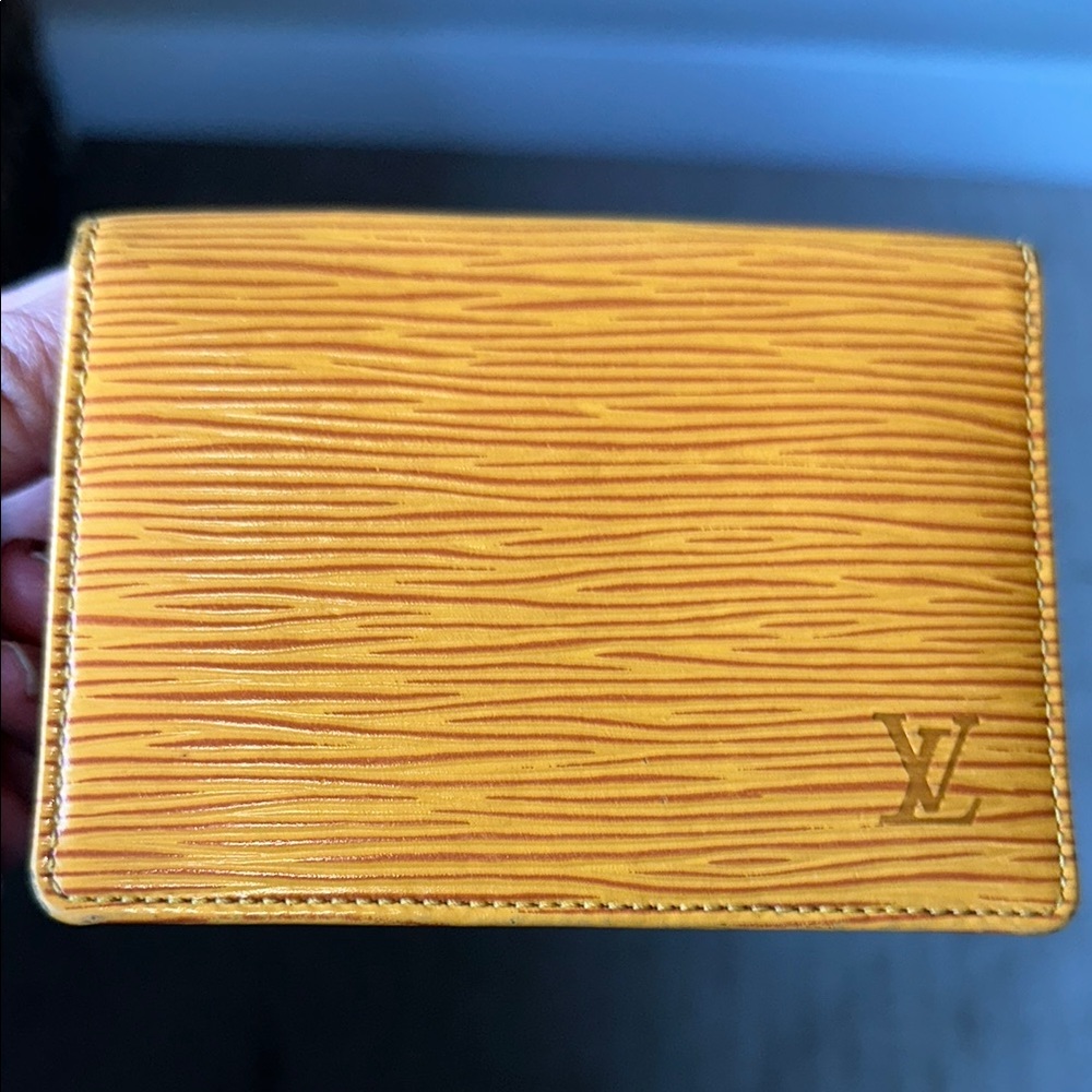 Louis Vuitton Yellow Epi Leather Key Card Holder